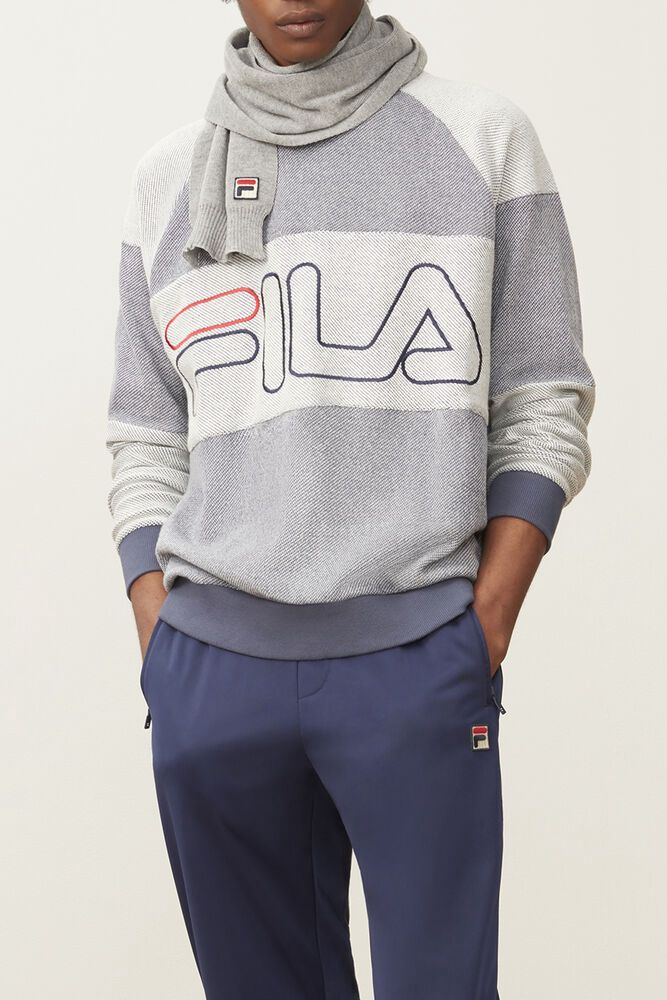 Fila Sweatshirt Cooper Mens Grey - India LBD-143509